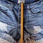 We The Free  Blue Jean Shorts Distressed Frayed Hem Size28 Photo 8