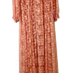 Women’s Maternity Off Shoulder Long Sleeve Maxi Dress Coral Pink EUC Photoshoot Size undefined Photo 0