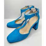 Adrienne Vittadini  Sandals Size 6.5 Blue Poetic Block Heel Ankle Strap Photo 3