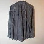 Loft  Smocked Polka Dot Button Blouse Size Large Photo 5
