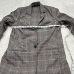 EXPRESS  Womens Brown Plaid Academia Casual Office School Blazer Jacket Sz M Photo 3
