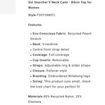 Billabong  Sol Searcher V-Neck Bikini Top in Black Size S Photo 2