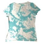 PINK - Victoria's Secret Victoria's Secret PINK Reverse Tie-Dye Blue TShirt Size Large Artsy‎ Boho Chic Photo 1