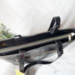 Patricia Nash Braden Colorblock Leather Tote Bag Black Tan Photo 12