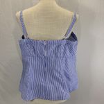 Torrid Striped Blue and White Poplin Lace Up Corset Tank Top Size 1X Photo 7