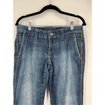 EXPRESS VTG  Women's Low Rise‎ Stella Bootleg Jeans Blue Denim Embroidered Size 6 Photo 5
