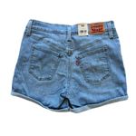Levi's NWT Women's Mid Length Classic Blue Jean Shorts with Frayed Hem Size 28 Photo 4