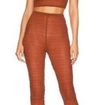 MORE TO COME Maxine Ruched Pant Set in Brown Small Photo 0