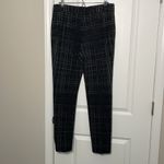 Akris Punto  Mara Black Silver Check Jersey Full Length Pant Photo 6