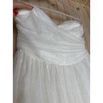 Lulus NWT  Blissful Forever White Tulle Lace Strapless Pleated Maxi Dress Size M Photo 5