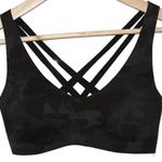 Lululemon Womens  Light Strides Black Gray Camo Strappy Sports Bra Size 6 NWOT Photo 0