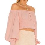 Lovers + Friends  Lilly Top pink Cropped long sleeve small Photo 0