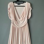 Pretty Little Thing sz 18 blouson pink maxi plunge A Photo 1