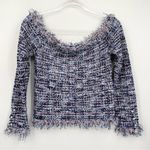 ZARA  Frayed Tweed Textured Top Size‎ Large Photo 4