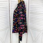 New York & Co. Sisterhood Community Graphic Print Shirt Black Neon Large Photo 1