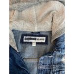 EXPRESS Denim Jacket with Hoodie Sleeves – Size Small Photo 2