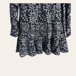Keepsake Engage Navy Blue Lace Long Ruffle Sleeve Mini Dress Size L Photo 9