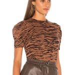 Pam & Gela  Tiger Puff-Sleeve Tee Size Medium Photo 2