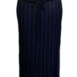 Marine layer Penny Lurex Pleated Midi Dress Women’s Size Medium Black Tie Waist Photo 4