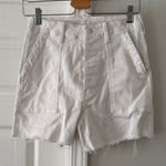 MOTHER Denim Shorts White Size 24 Photo 0