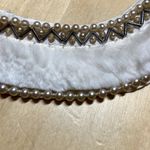American Vintage Vintage Fur Pearl Collar Necklace Choker Mid Century Modern Photo 1