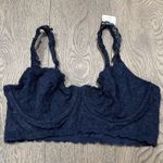 Aerie  navy blue floral lace bralette Photo 0