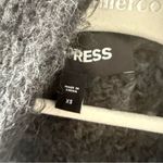 EXPRESS Grey Colorblock Chunky Knit Longline Open Oversized Cardigan Coat XSmall Photo 2