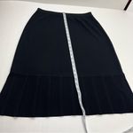 Misook  Pencil Pleated Ruffle Skirt Womens Size Medium‎ Black Pull On Stretch Photo 5