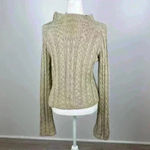 Old Navy  Tan Cable Knit Turtleneck Sweater Size M Photo 4