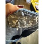 Way to Go Denim Dress Floral Embroidered V Neck Sleeveless Midi Women's Blue Size 8 Photo 2