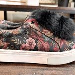 Sam Edelman Tapestry Print Pom Pom Sneakers Size 8.5 Photo 0