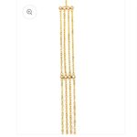 MULTILAYER CHOKER LINKED BY DIAMOND SIMULANT STONES Gold Photo 3