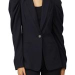 Ramy Brook  Albie Jacket, black, dramatic shoulder detail, button closure, sz 0 Photo 0