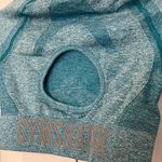 Gymshark Flex Sports Long Sleeve Crop Top - Teal Marl/ Light Grey Photo 3