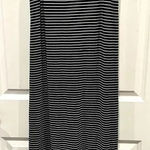 Athleta  Navy and White Striped Maxi Dress‎ Twist & Turn Back Women’s size Medium Photo 0