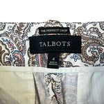 Talbots The Perfect Crop Pants Size 4 Multi Color Floral Stretch Womens 31X26 Photo 6