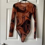 ZARA  Swirl Pattern Long Sleeve Bodysuit S Photo 2