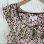 Liberty of London for Target Ruffle Top Ditsy Floral Print Size Large Retro 2009 Pink Photo 2