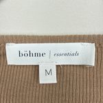 Bohme  Noelle Ribbed Open Back Beige Bodysuit‎ Medium Long Sleeve Chic Classic Photo 7