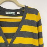 Urban Outfitters Grey & Yellow Striped Cardigan Sweater Womens S Duster Preppy Photo 3