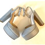 Antonio Melani Born on Fifth Liv Metallic Glitter Closed Toe Platform Heels Photo 4