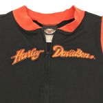 Harley Davidson Full Zip Top Women L Black/Orange 2005 Festival Moto Biker VTG Photo 2