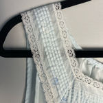 Vintage Pale Blue Sleeveless Square Neck Nightgown. Cottagecore Soft Grandma Size M Photo 1