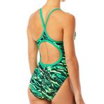 TYR Swimsuit Green Swirl Miramar Diamondfit One Piece 28 XS 0 2 Photo 2