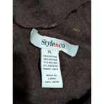 Style & Co  Brown Cowl Neck Angora Blend Top Pullover Cape Sweater Womens XL Photo 2