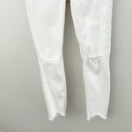 Free People | Destroyed Distressed Skinny Ankle Jeans White Tan Topstitch | 26 Photo 2