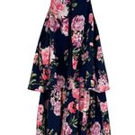 Lulu’s In the Garden Navy Blue Floral Print Romper size Large Apron Neckline Photo 8