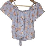Hippie Rose  Juniors' Floral-Print Off-The-Shoulder Top Size Small Photo 0