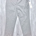 Calvin Klein  Women's Gray Pinstripe Slim Ankle Pants 4 Photo 0