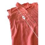 Ingrid+Isabel Maternity Size LARGE Womens Short Sleeve Linen Button Up Shirt Pink Photo 5